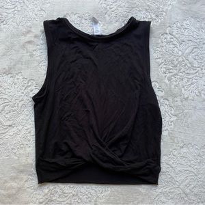 Black Alo Yoga Twist Front Tank Top
